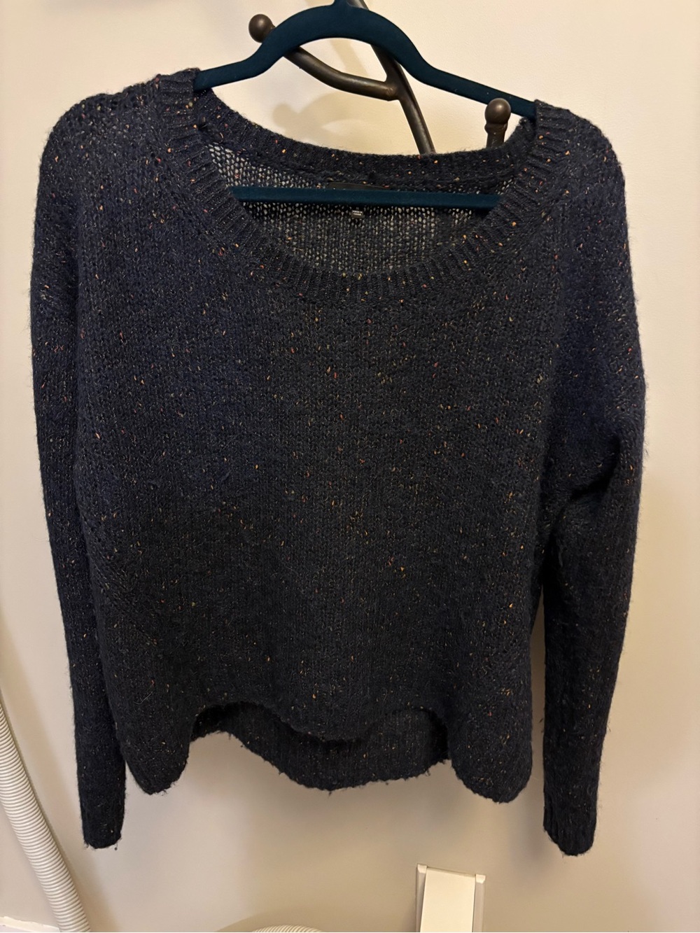Babaton Navy Fleck Crewneck Sweater